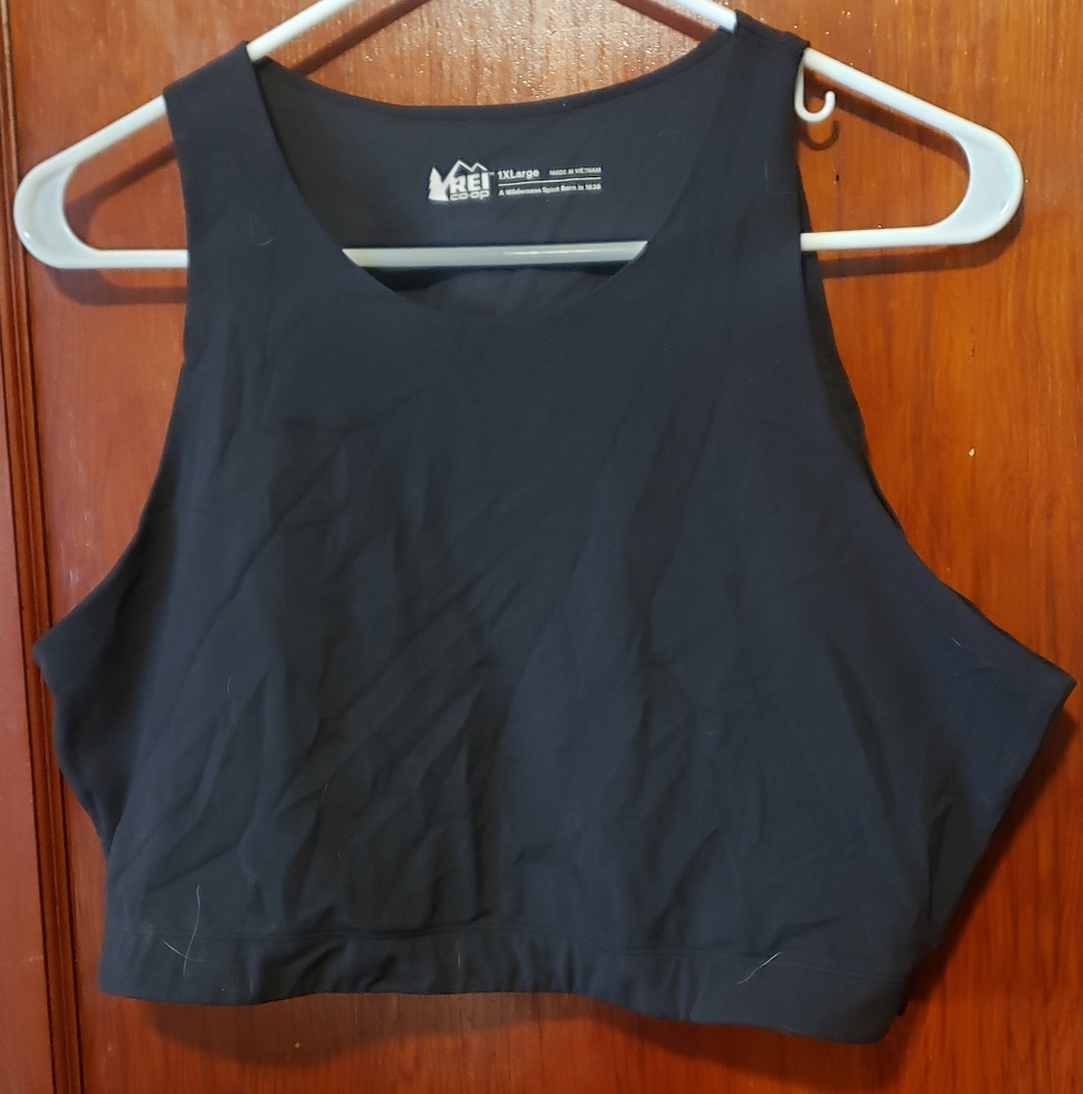 REI 1XL Take Your Time Black Sports Bra